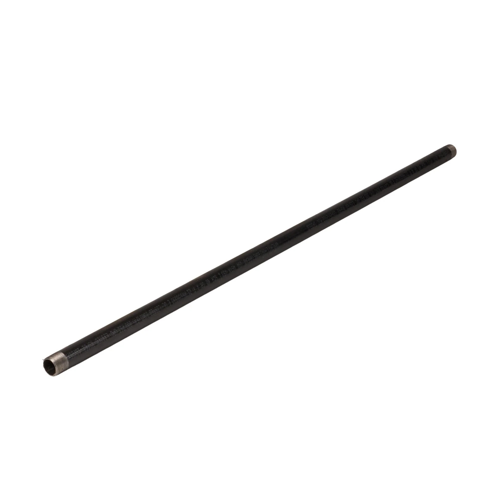 1" x 48" Black Nipple