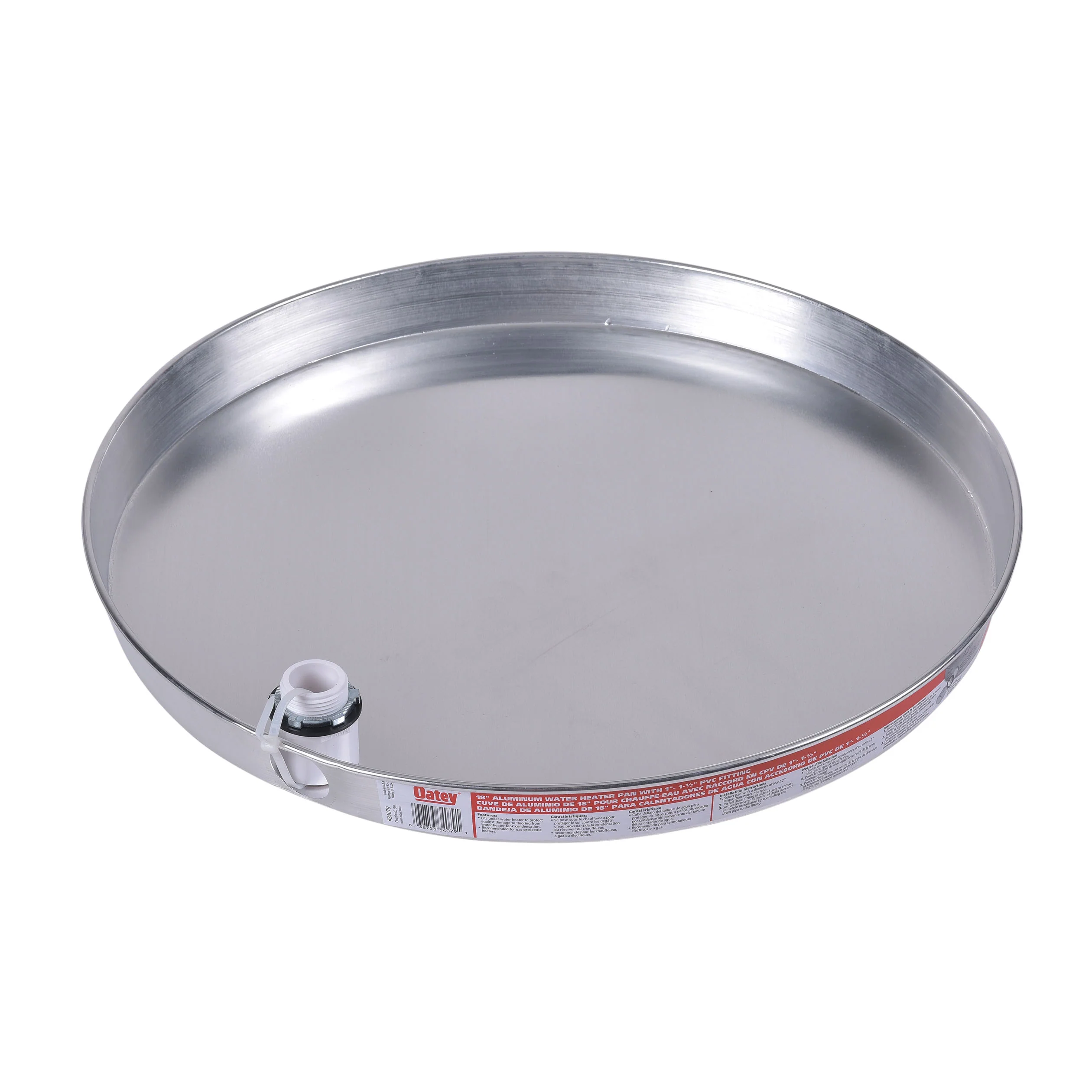 18 In.Water Heater Saf-T-Pan W/Fitting - Image 2