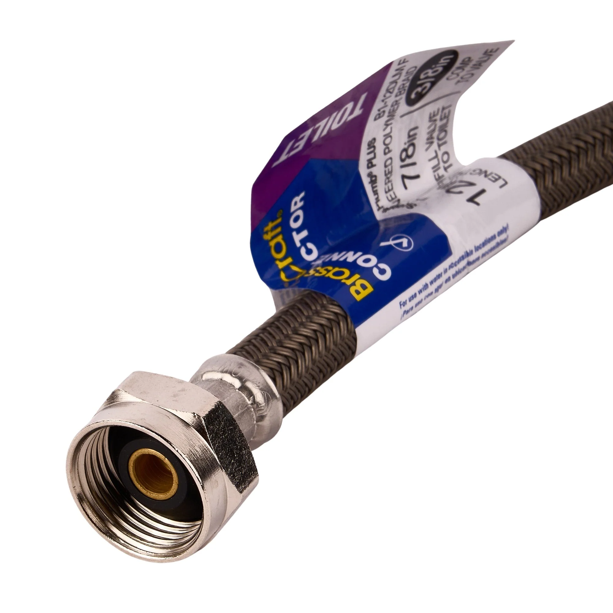 3/8Od Comp X 7/8 Ballcock{Metal Nut} Toilet Connector - Image 3