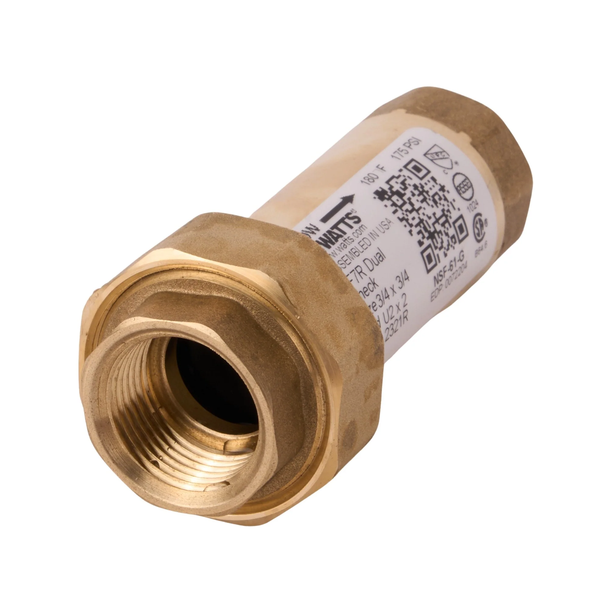 7U2-2 Watts 3/4" Dual Check Backflow Preventer