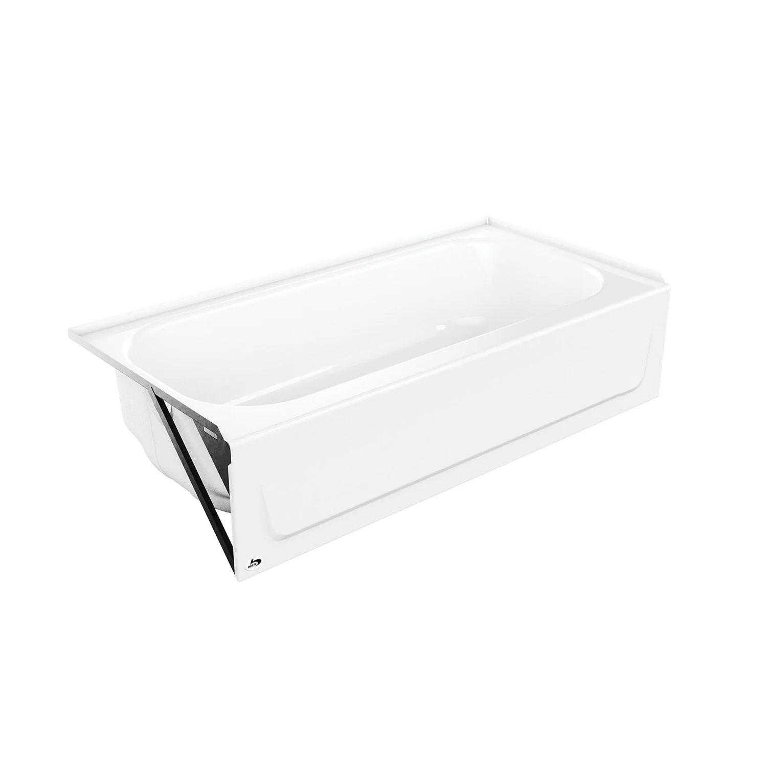 Bootz SynIron 2 60 x 30 Porcelain Enamel Alcove Bathtub, Right Hand