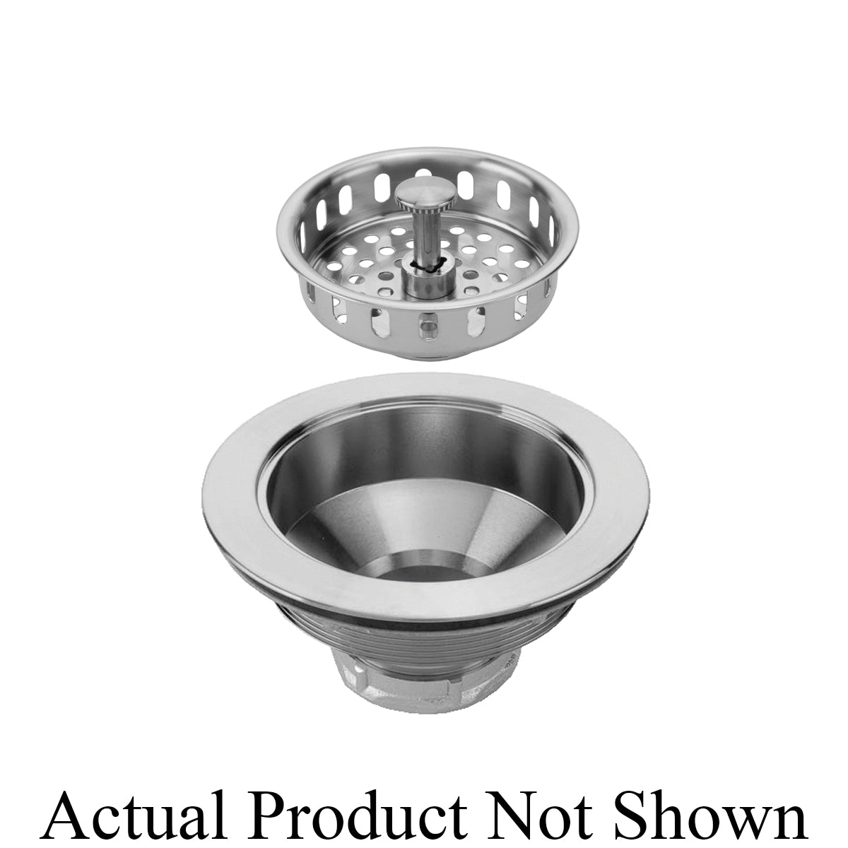 Brass Duo Strainer for Kitchen Sinks, Satin Nickel