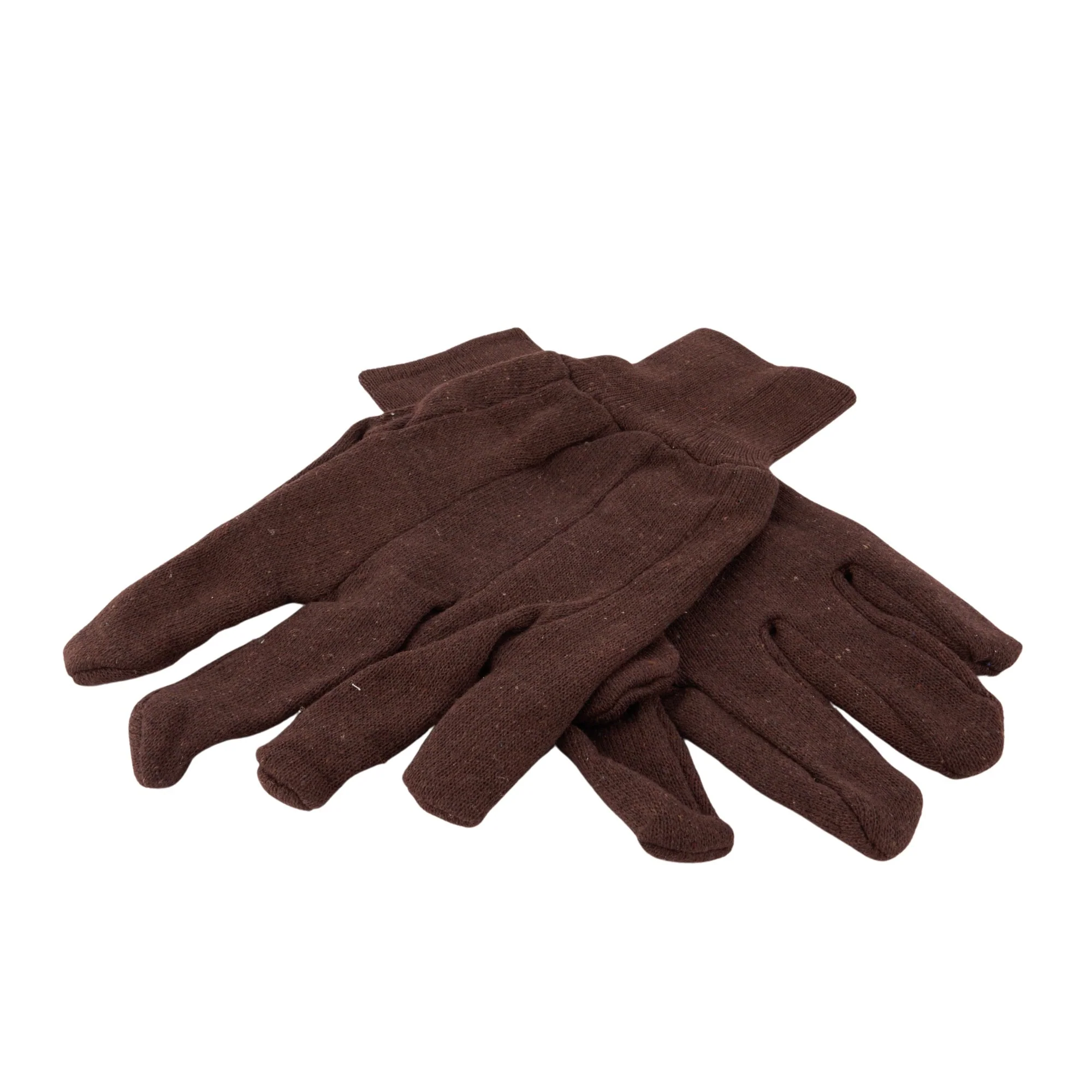 Brown Cotton Jersey Gloves (N) - Image 3