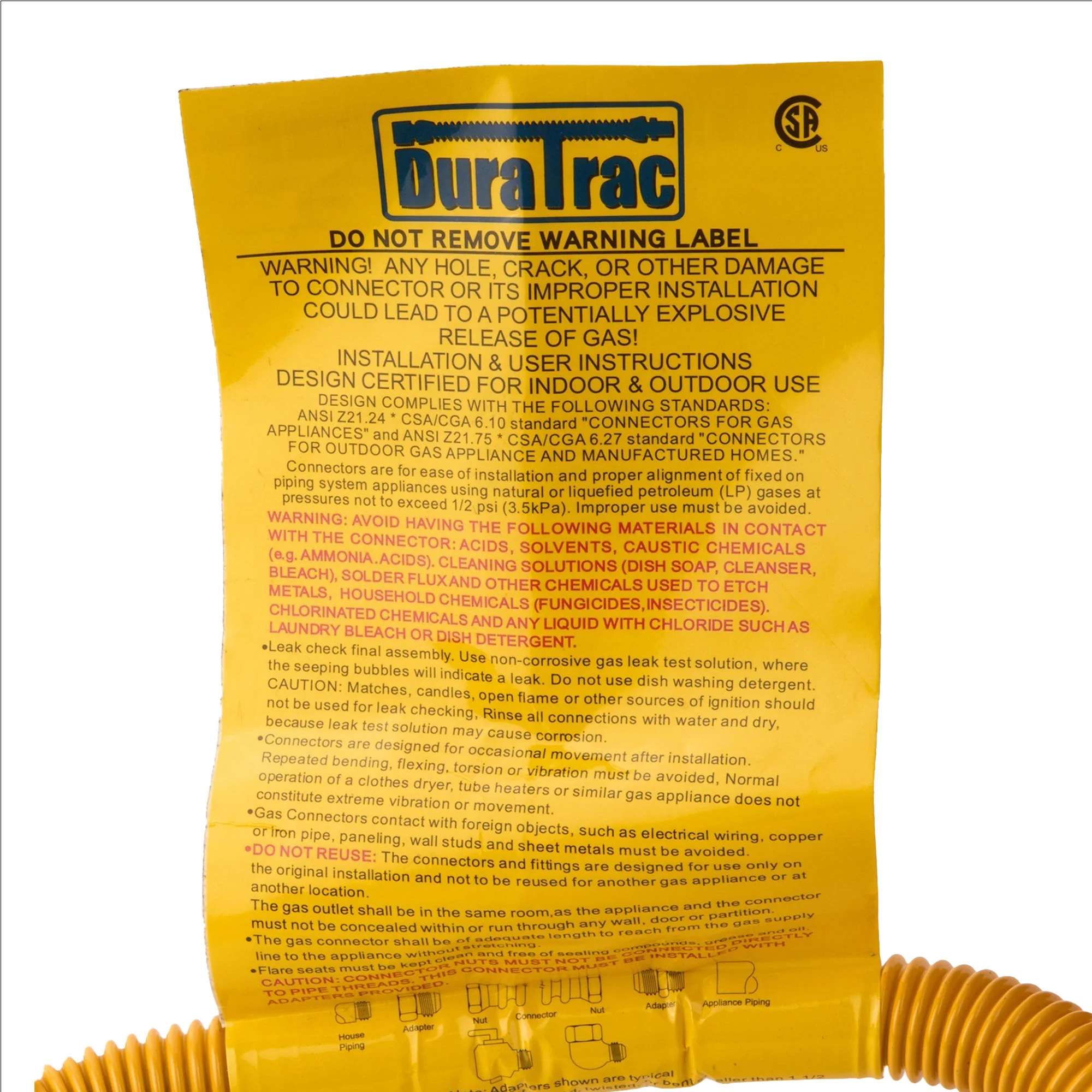 Coated Appliance Connector W/ 1/2" Male - Image 6