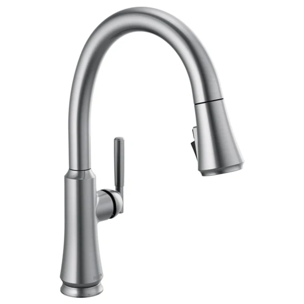 Delta Coranto 1.8 GPM Single Hole Pull Down Kitchen Faucet with Magnetic Docking Spray Head and ShieldSpray