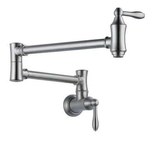 Delta Traditional Wall Mounted Pot Filler with Dual Swing Joints and 24" Extension