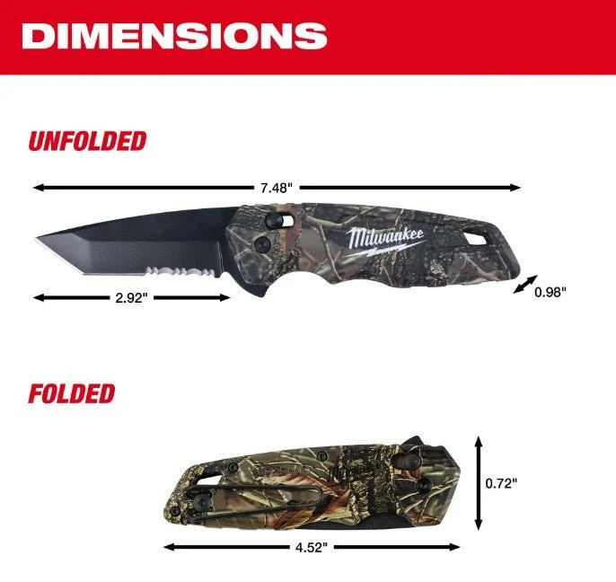 Fastback Camo Spring Assisted Folding Knife - Image 2