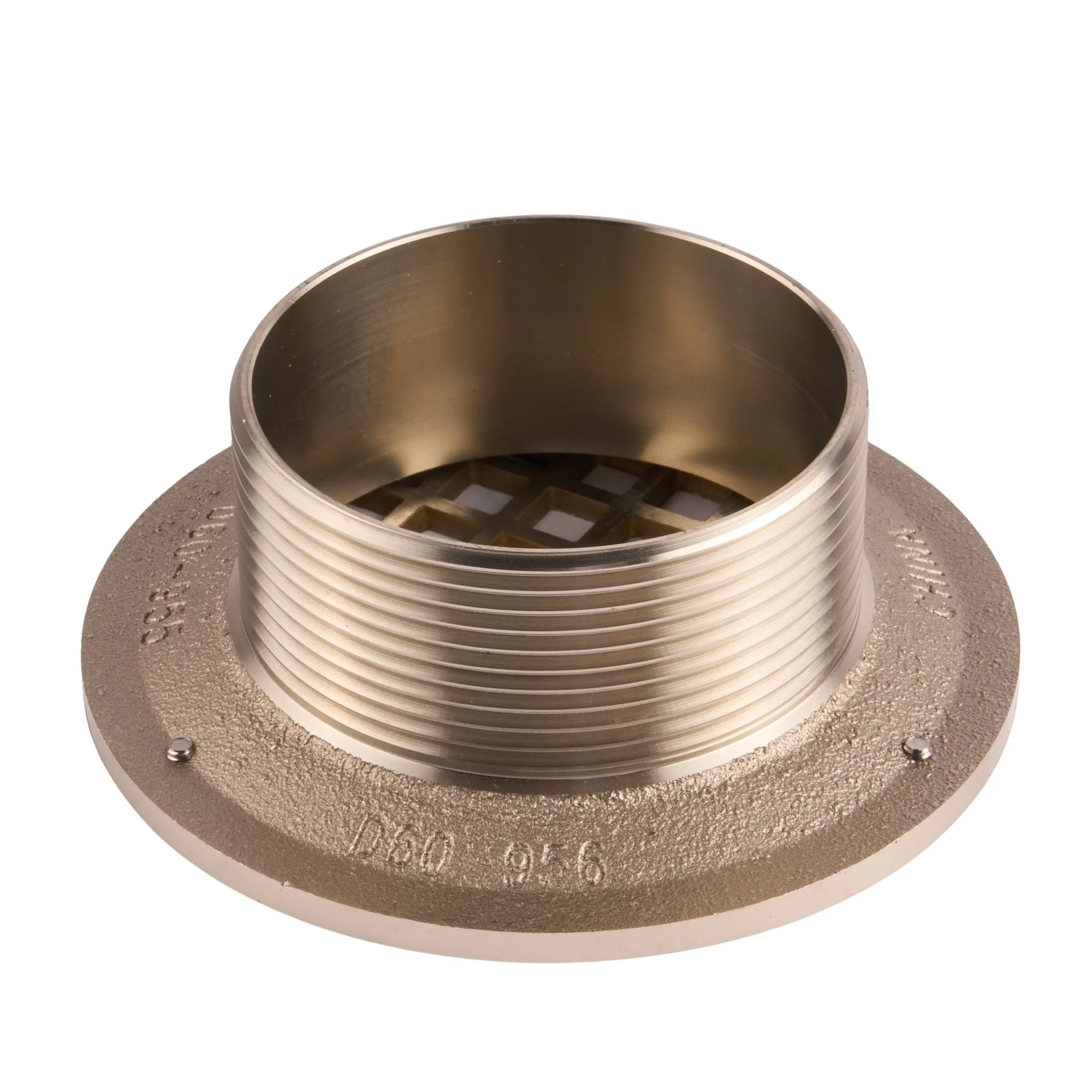 Jones Stephens 3" x 5" Brass Round Shower Drain - Image 2