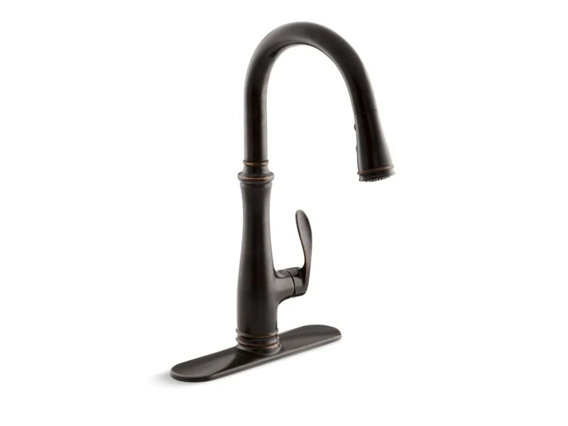 Kohler Bellera Pull-Down Kitchen Faucet with DockNetik Secure Docking System and Pull-Down 3-Function Sprayhead Featuring Sweep Spray Technology