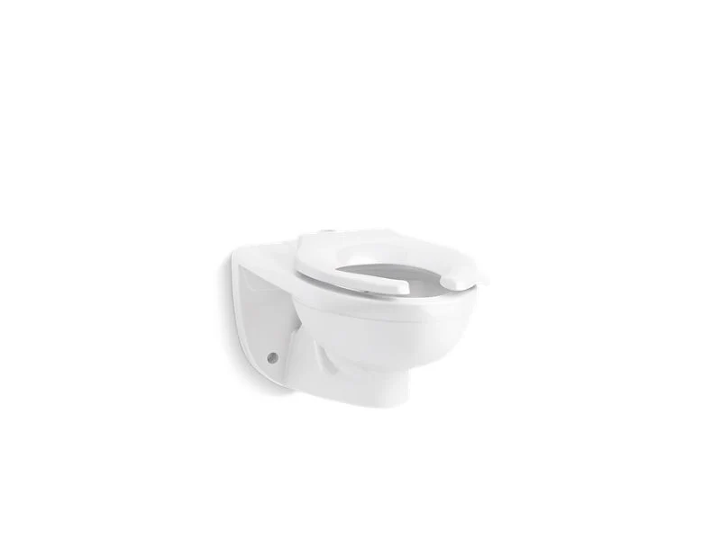 Kohler Kingston Ultra Wall-mount Top Spud Flushometer Bowl 1.28 GPF in White