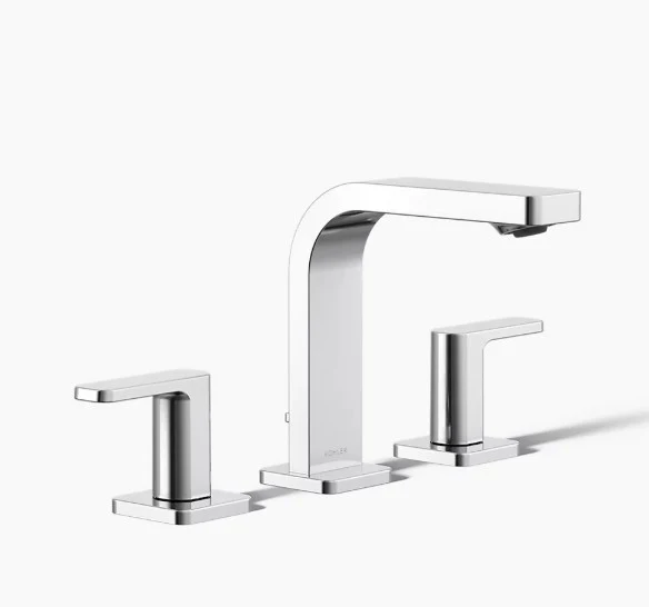Kohler Parallel Widespread Bathroom Faucet with Pop-Up Drain Assembly - Image 3