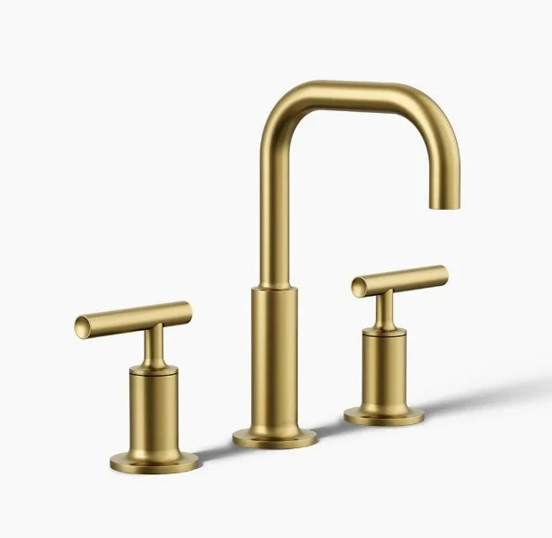 Kohler Purist 1.2 GPM Widespread Bathroom Faucet with Pop-Up Drain Assembly - Image 5
