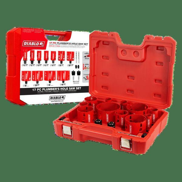 17 pc Plumber's Bi-Metal Hole Saw Set