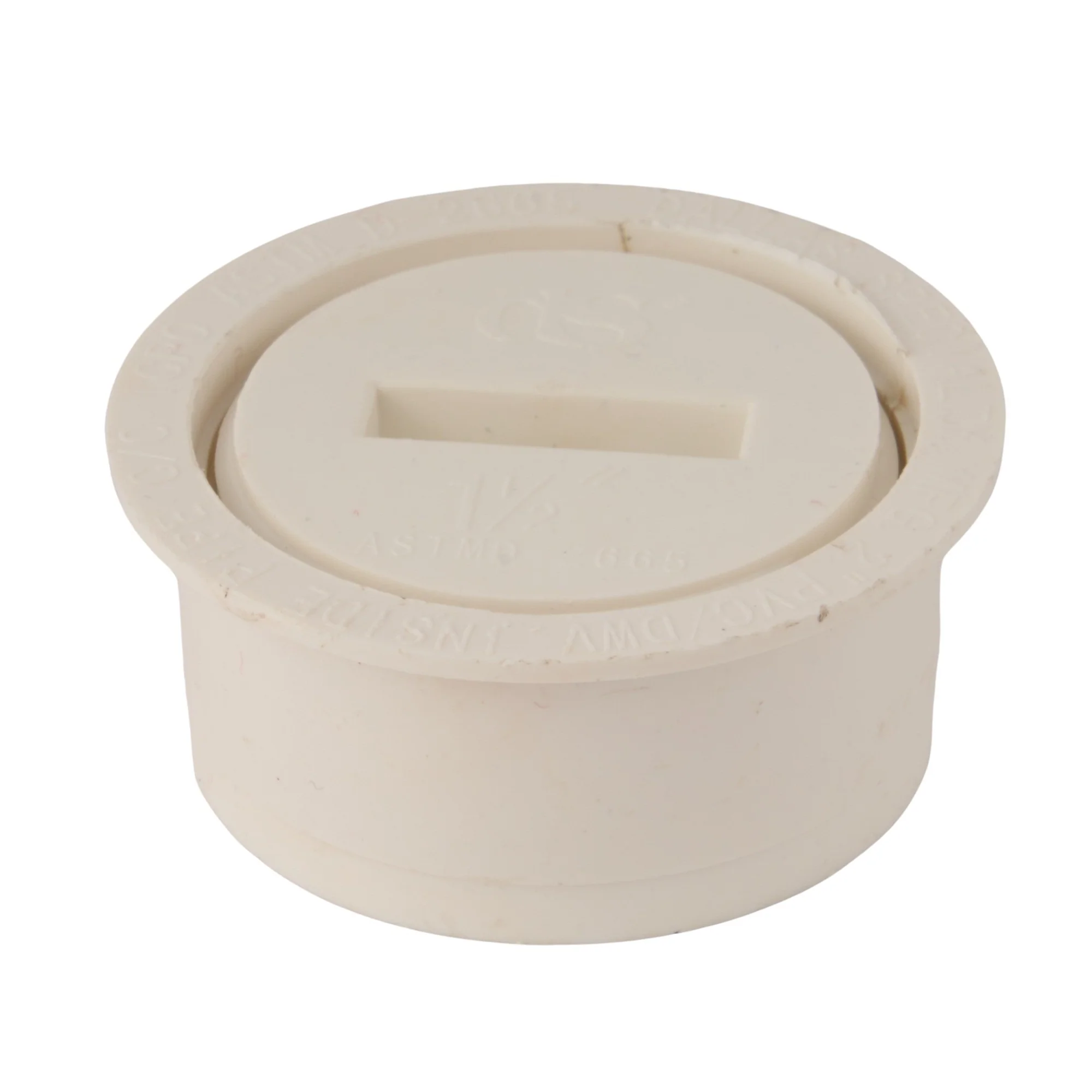 PVC DWV Cleanout Adaptor w/1-1/2" Plug (Spigot x FIP) - Image 8
