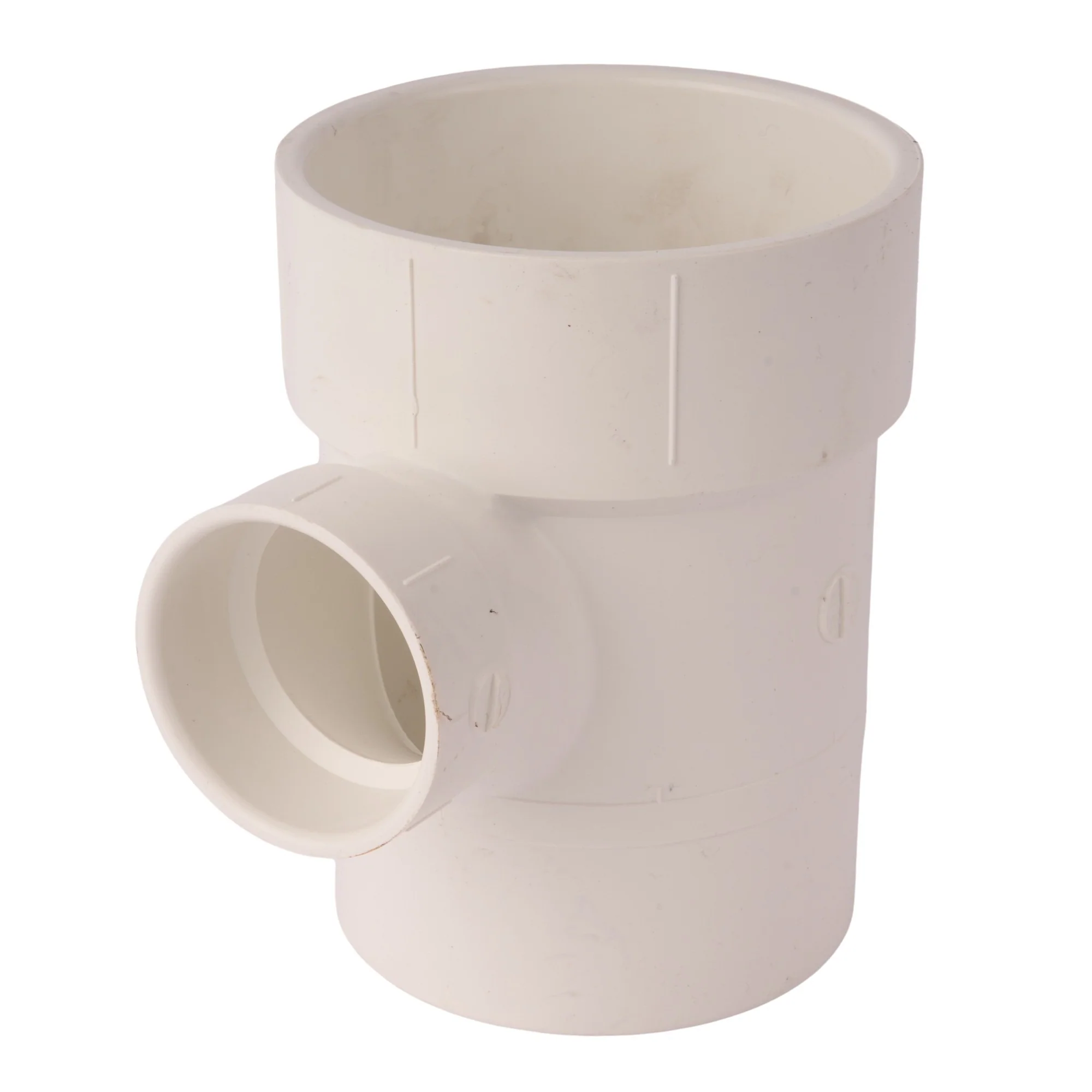 PVC DWV Reducing Street Sanitary Tee (Socket x Socket x Spigot) - Image 2