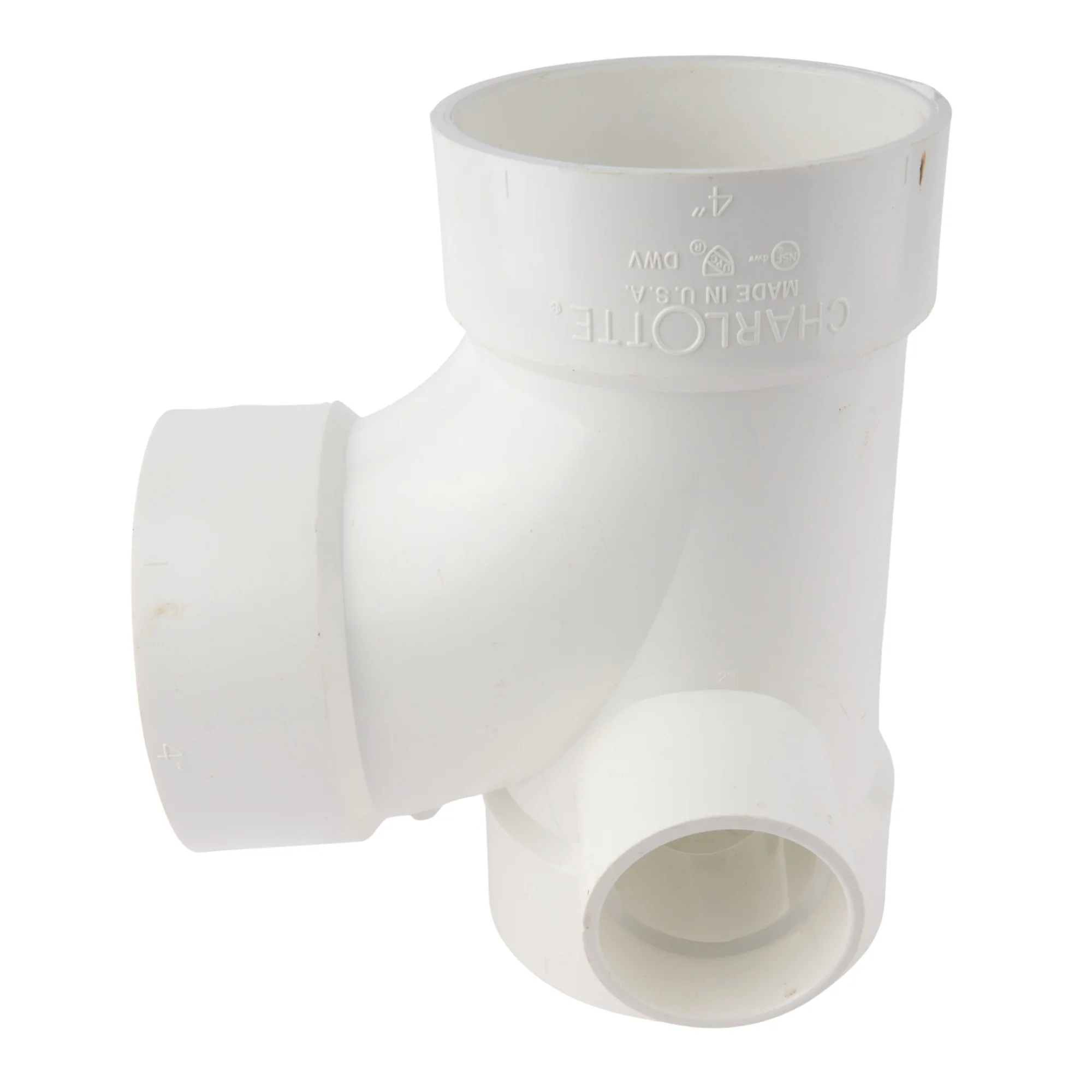 PVC DWV Sanitary Tee w/Right Side Inlet