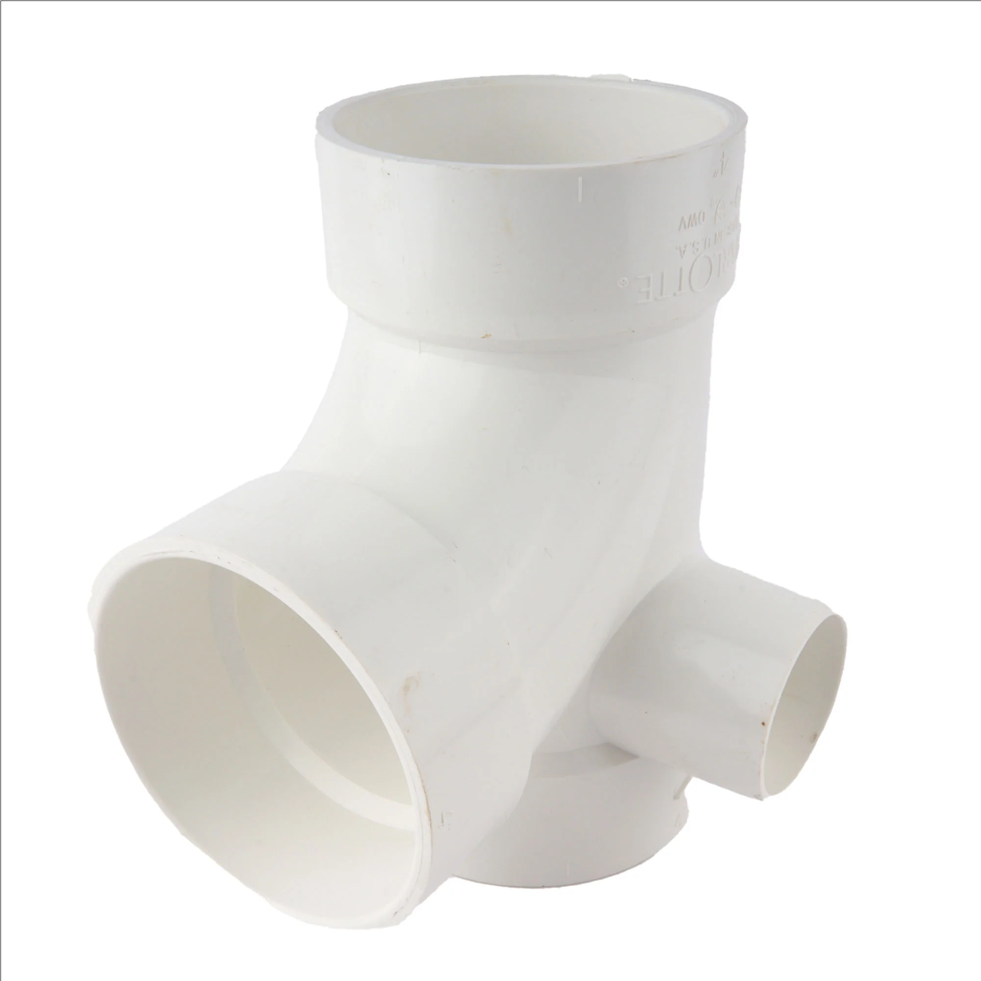 PVC DWV Sanitary Tee w/Right Side Inlet - Image 2