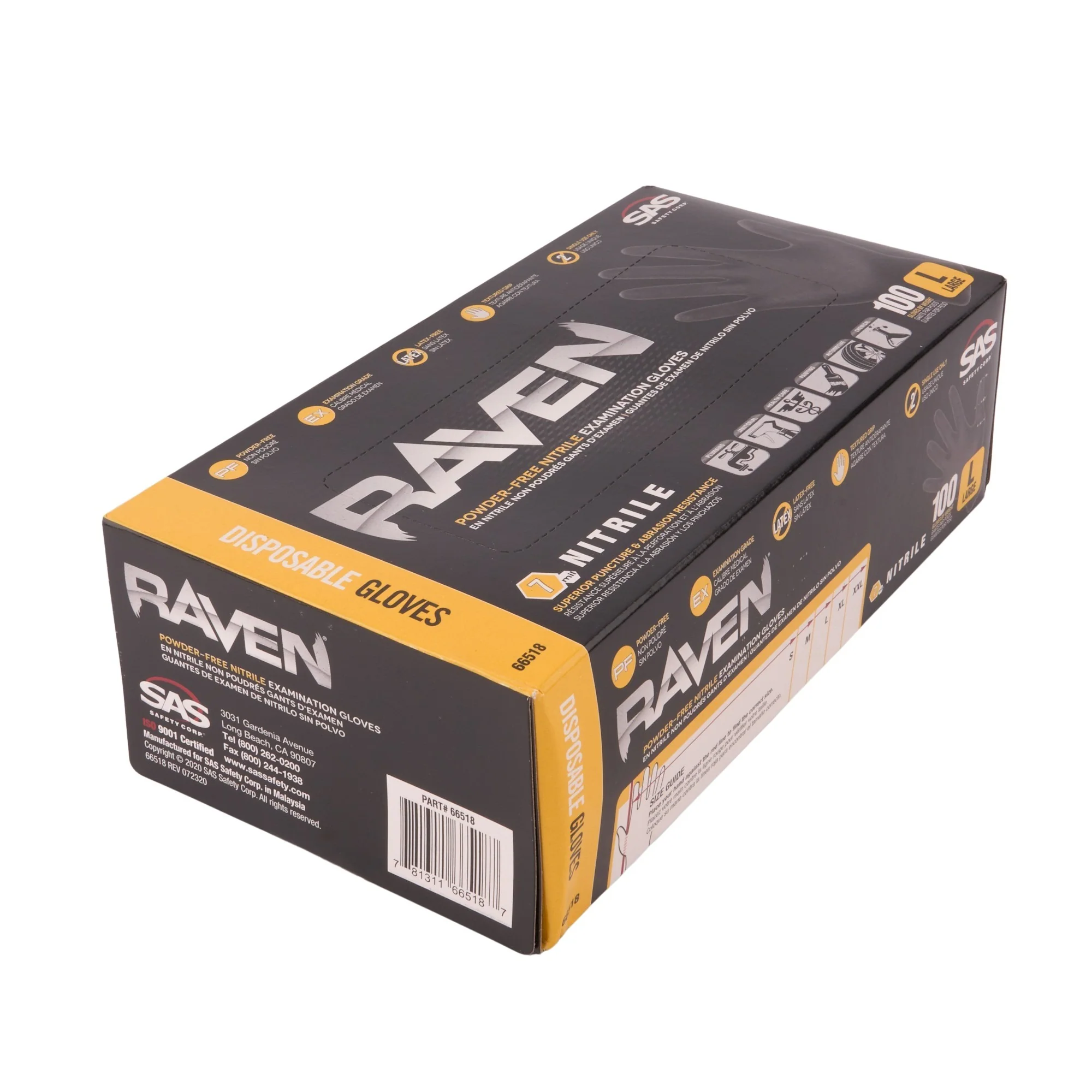 Raven Powder Free Black Nitrile-Large - Image 2