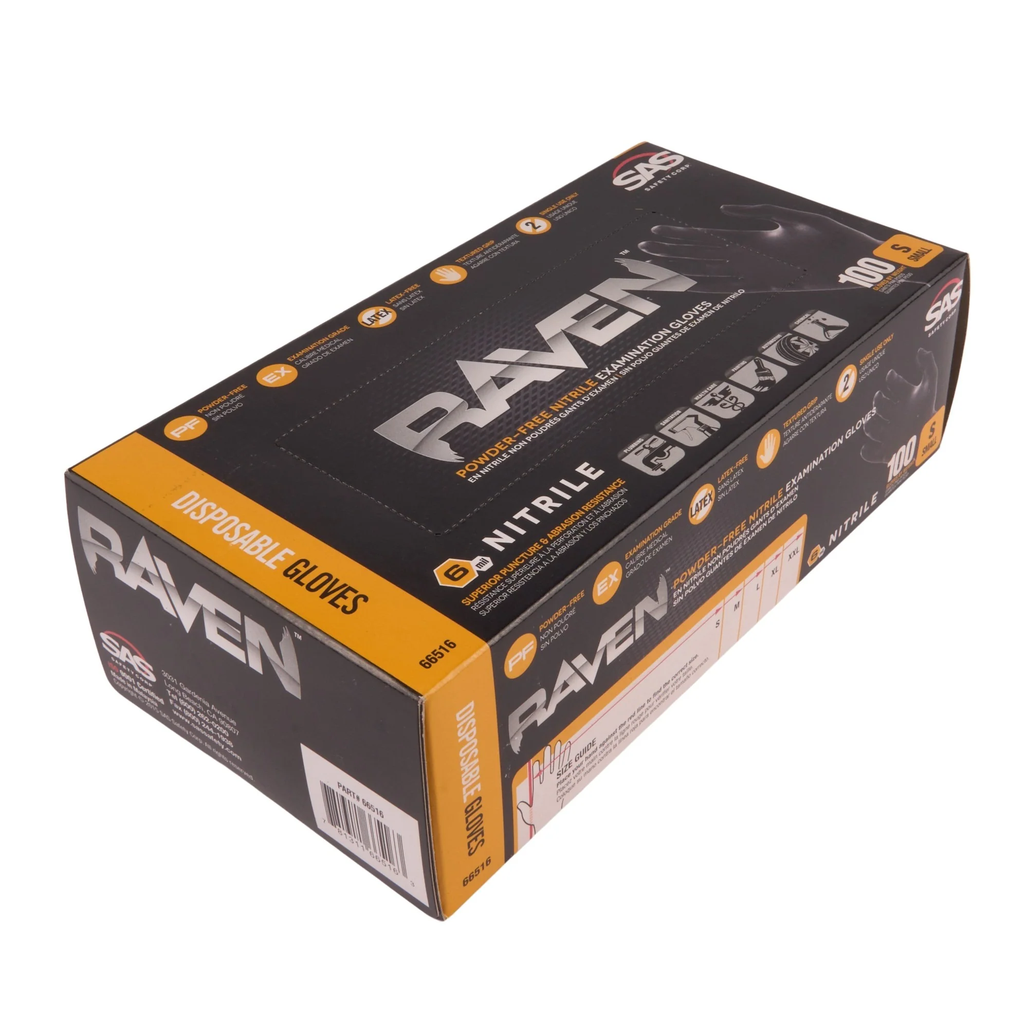 Raven Powder-Free Nitrile Glove - Small - Image 2
