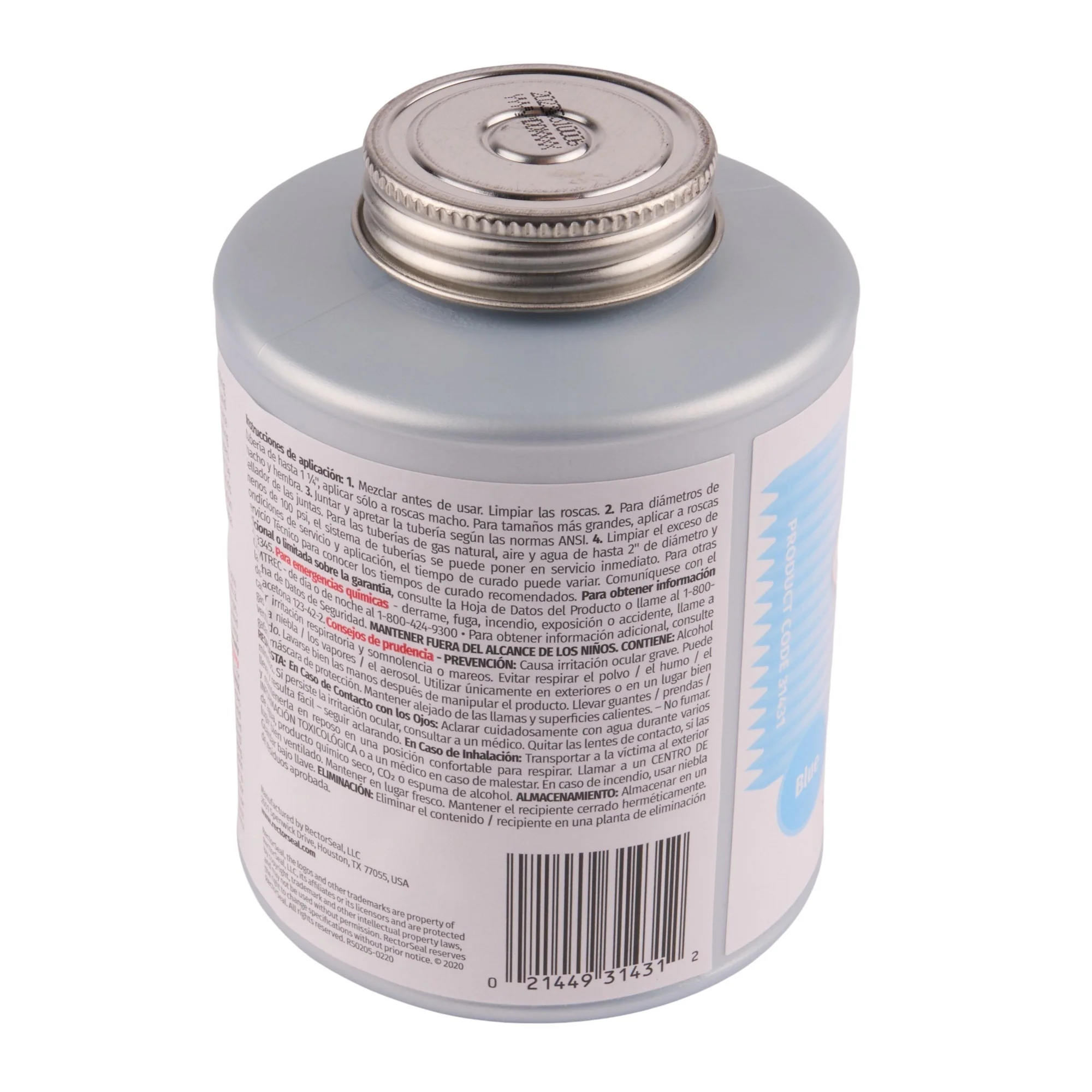 RectorSeal Tru-Blu Pipe Thread Sealant w/ Brush Top - Image 4