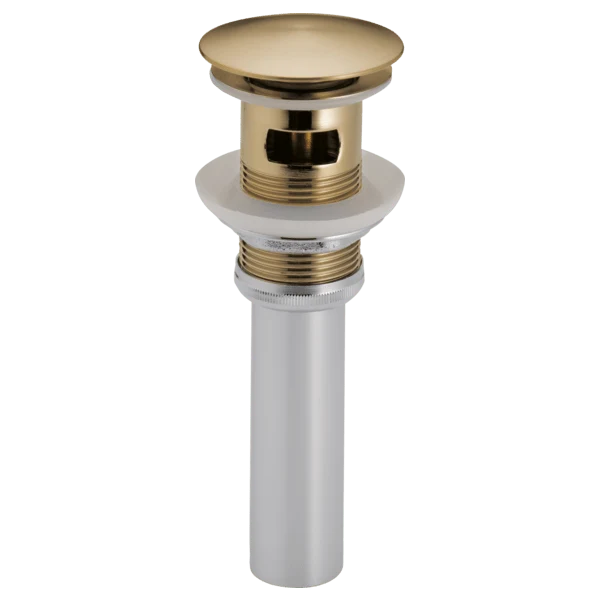 Rp72414Gl Brizo Push Button Pop-Up Drain With Overflow, Luxe Gold