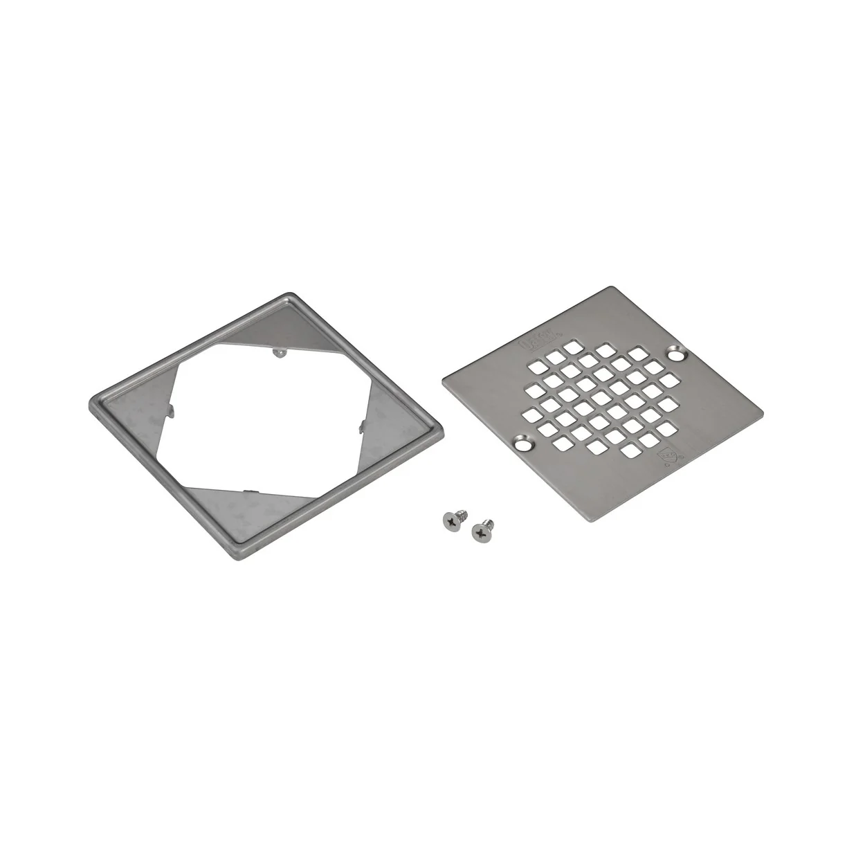 Series 130 Square Brushed Nickel Strainer W/Ring