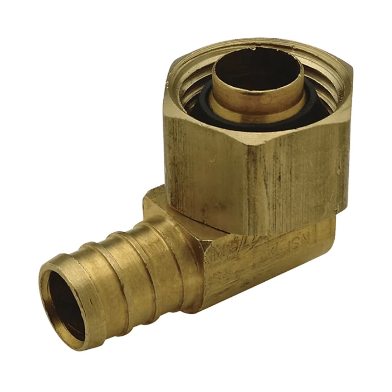 Zurn PEX Brass Swivel 90° Elbow – Barb x FNPT (Lead Free) – QQE33BSGX