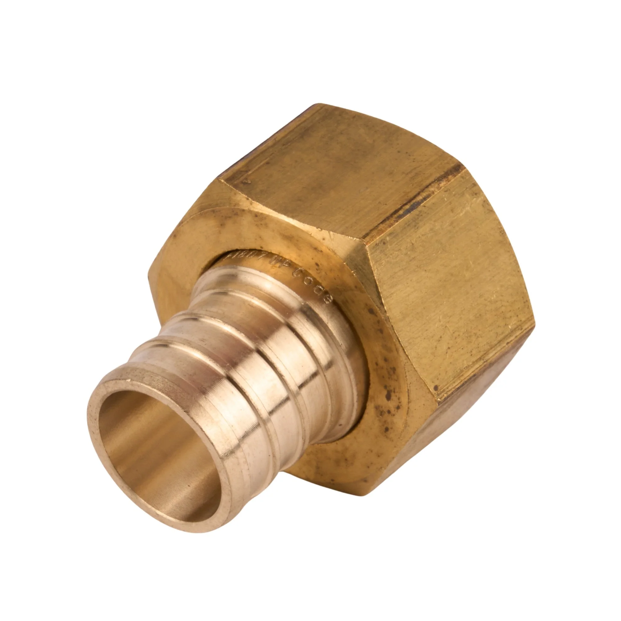 Zurn PEX Crimp Brass Swivel Adapter Barb x FNPT (Lead Free)